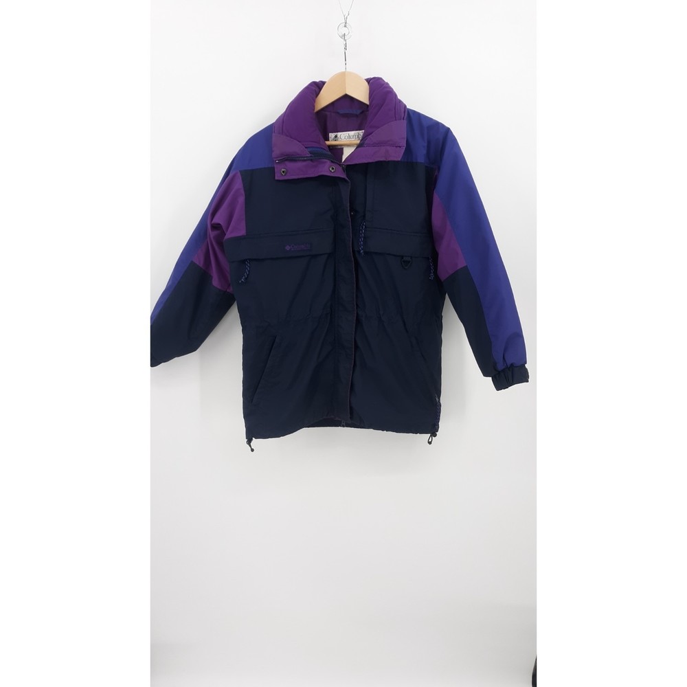 Vintage Columbia Gizzmo 3 in 1 Snowboard Ski Jacket Women's Sz Small Purple/Teal
